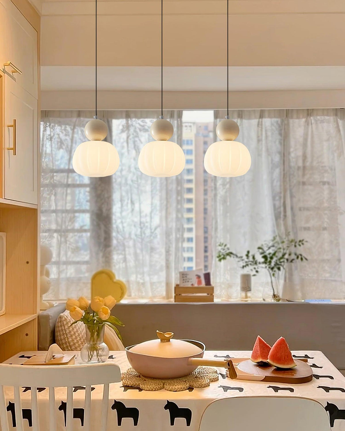 Ondura Pendant Lamp | Organic Round Acrylic Ceiling Light For Kitchens, Islands and Bedrooms
