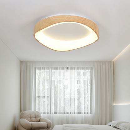 Nordic Artistic Wood Grain Ceiling Light | IP54 Rated LED In Four Finishes and Two Room Sizes