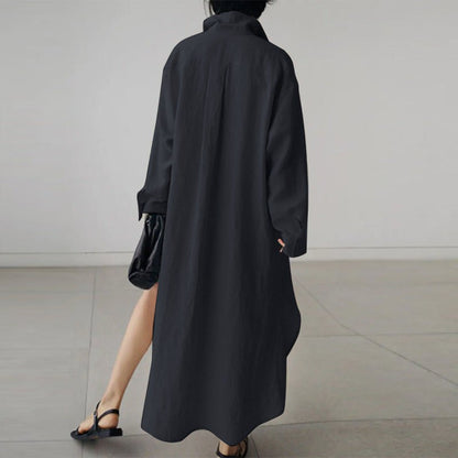 Oversized Cotton Shirt Dress