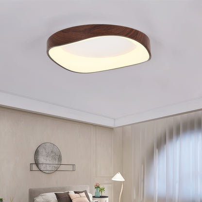 Nordic Artistic Wood Grain Ceiling Light | IP54 Rated LED In Four Finishes and Two Room Sizes