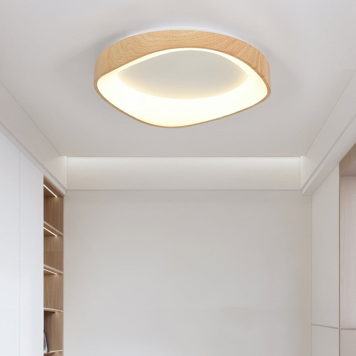 Nordic Artistic Wood Grain Ceiling Light | IP54 Rated LED In Four Finishes and Two Room Sizes