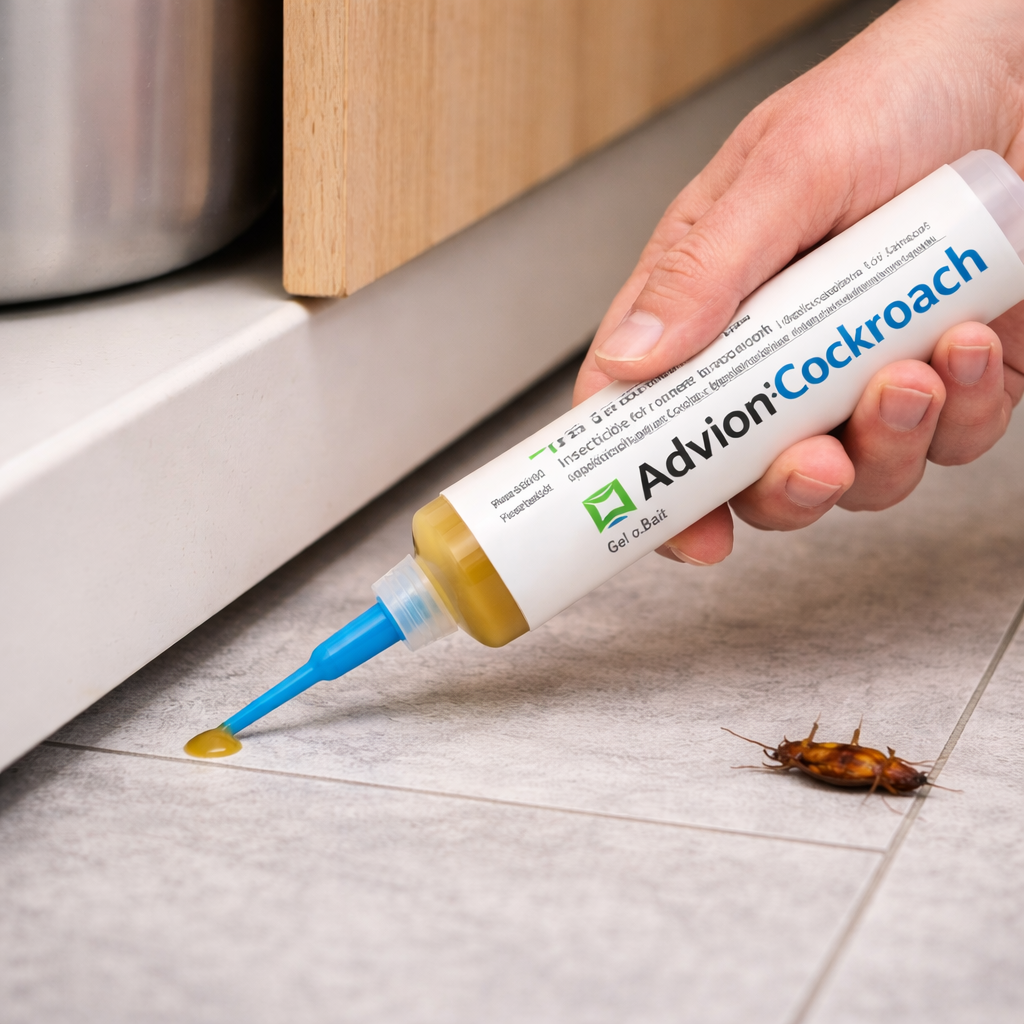 Indoor Cockroach Control Gel Bait | Syringe Applicator Roach Treatment For Cracks and Crevices