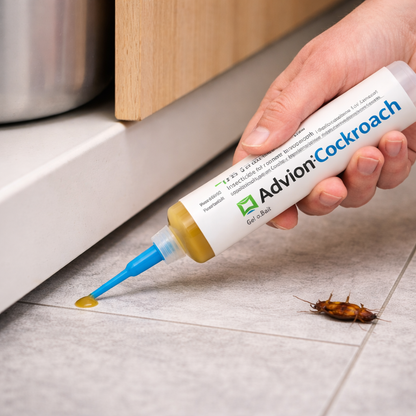 Indoor Cockroach Control Gel Bait | Syringe Applicator Roach Treatment For Cracks and Crevices