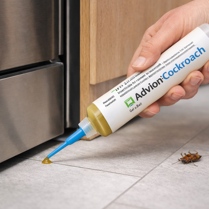 Indoor Cockroach Control Gel Bait | Syringe Applicator Roach Treatment For Cracks and Crevices