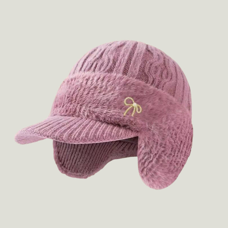 Winter Trapper Hat With Ear Flaps | Warm Knit Cap With Fleece Lining For Cold Weather Outdoors