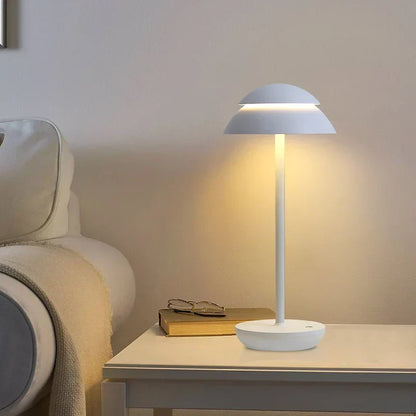 Cordlume Rechargeable Table Lamp | Modern Wireless Cordless Light In Black, Gold or White Metal