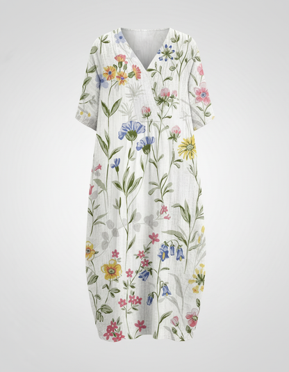 Belara Floral Print Midi Dress