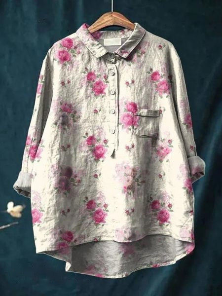 Flori Printed Linen Shirt