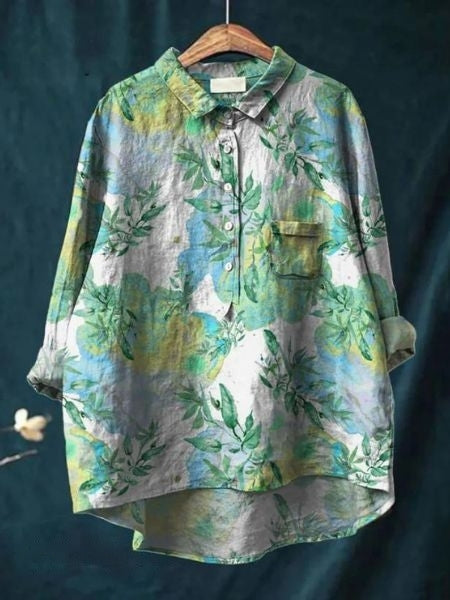 Flori Printed Linen Shirt