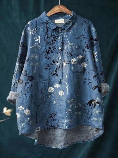 Flori Printed Linen Shirt