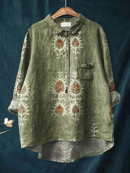 Flori Printed Linen Shirt