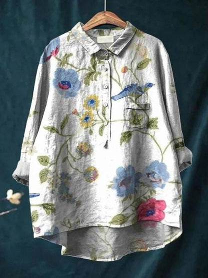 Flori Printed Linen Shirt