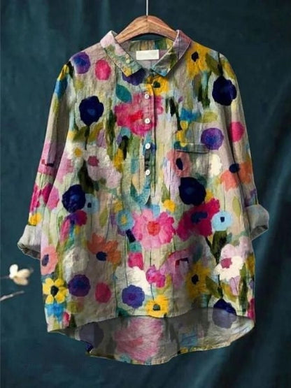 Flori Printed Linen Shirt