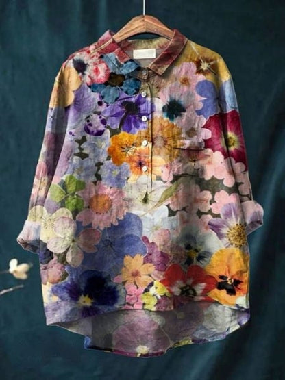 Flori Printed Linen Shirt