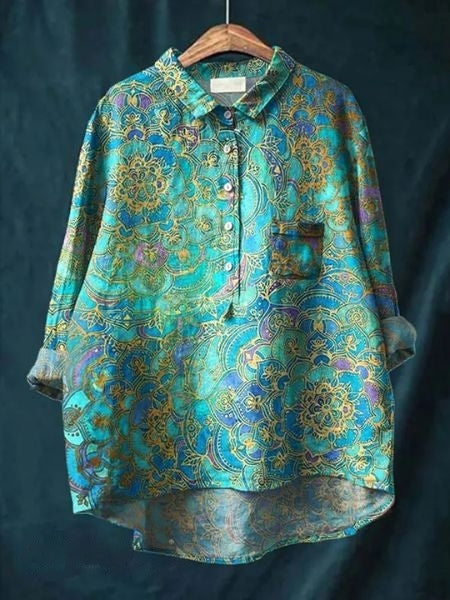 Flori Printed Linen Shirt