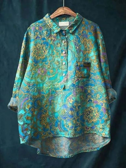 Flori Printed Linen Shirt