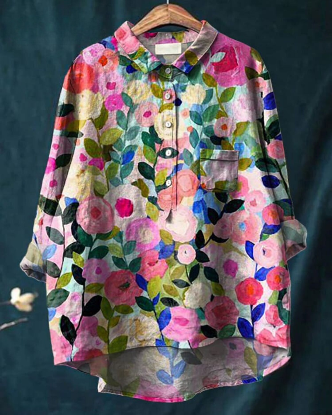Flori Printed Linen Shirt