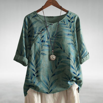 Sorrel Floral Print Linen Top