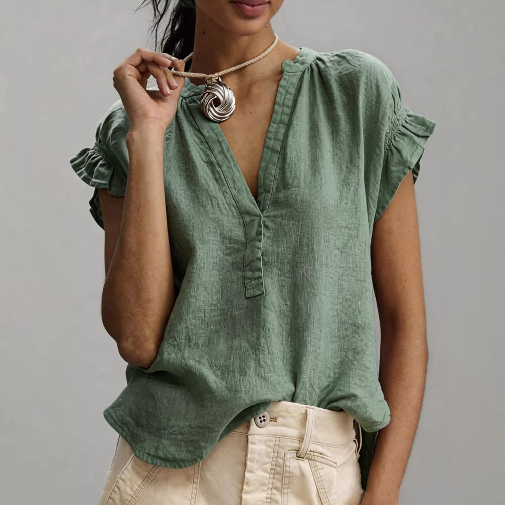 Luma Ruffle Sleeve Blouse