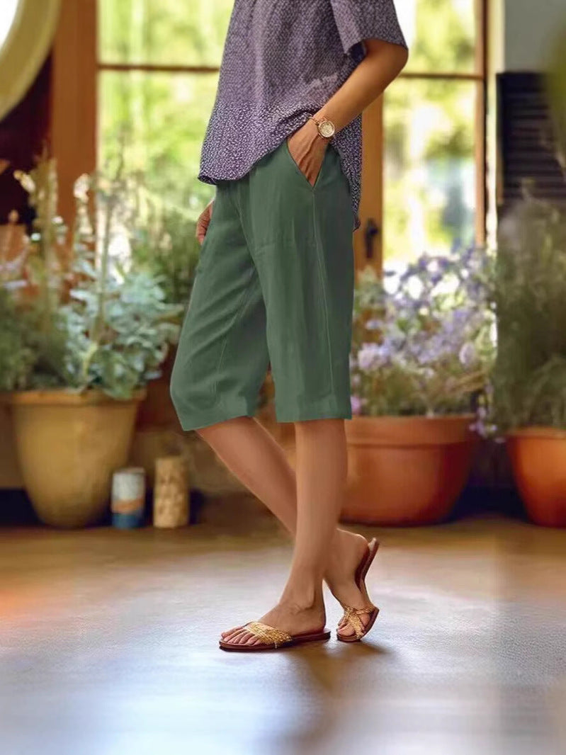 Brisa Linen Capri Pants