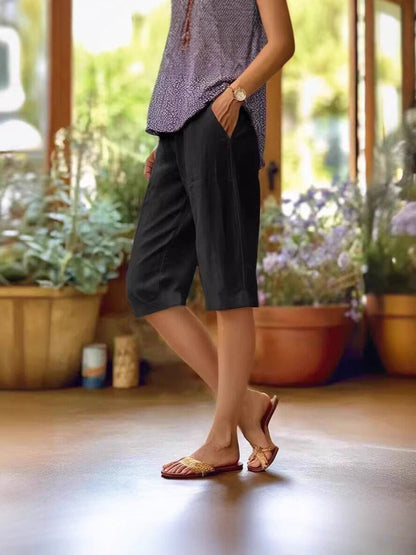 Brisa Linen Capri Pants
