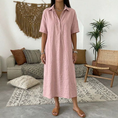 Calise Linen Shirt Dress