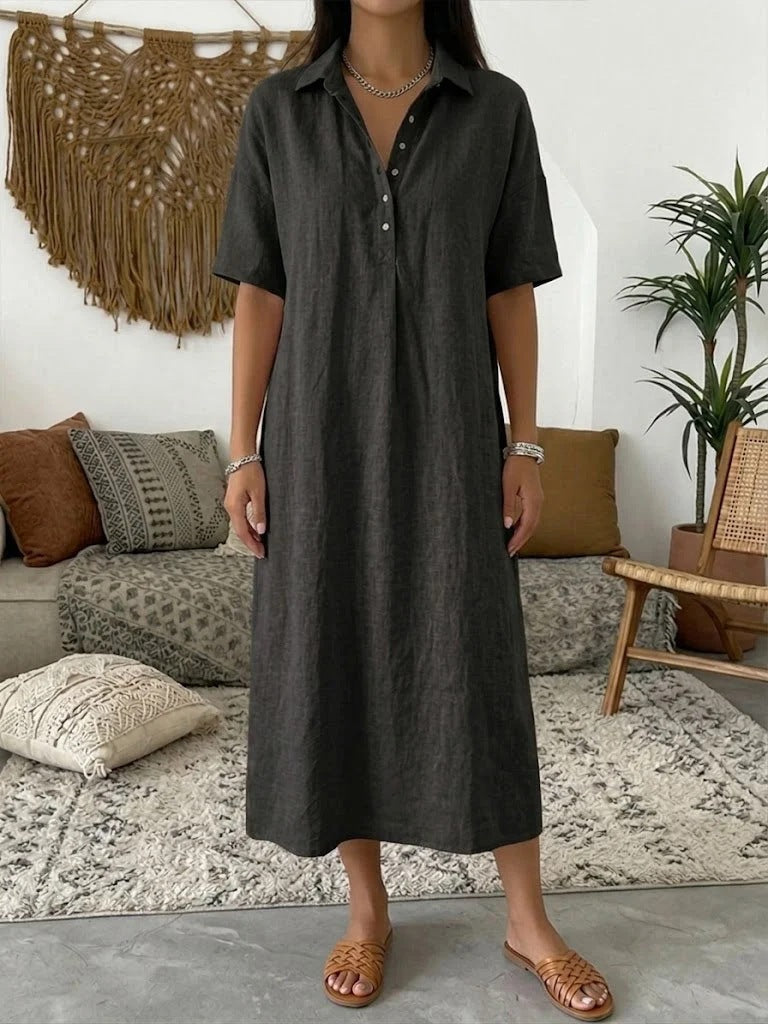 Calise Linen Shirt Dress