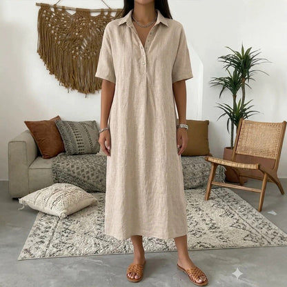 Calise Linen Shirt Dress