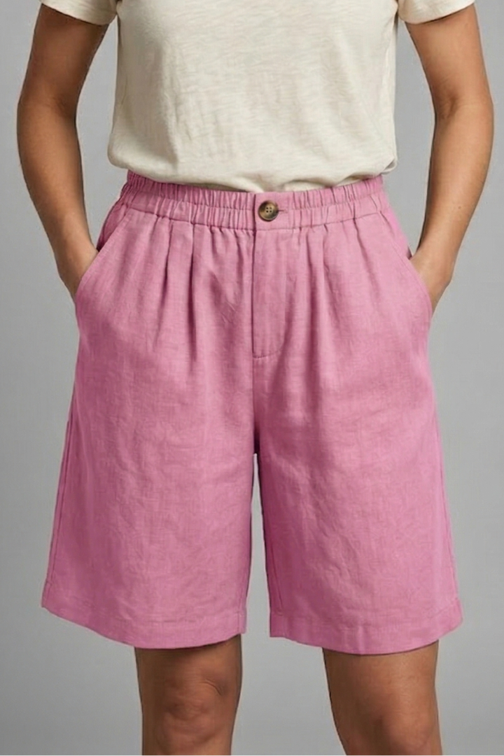 Tallo Wide Leg Linen Shorts