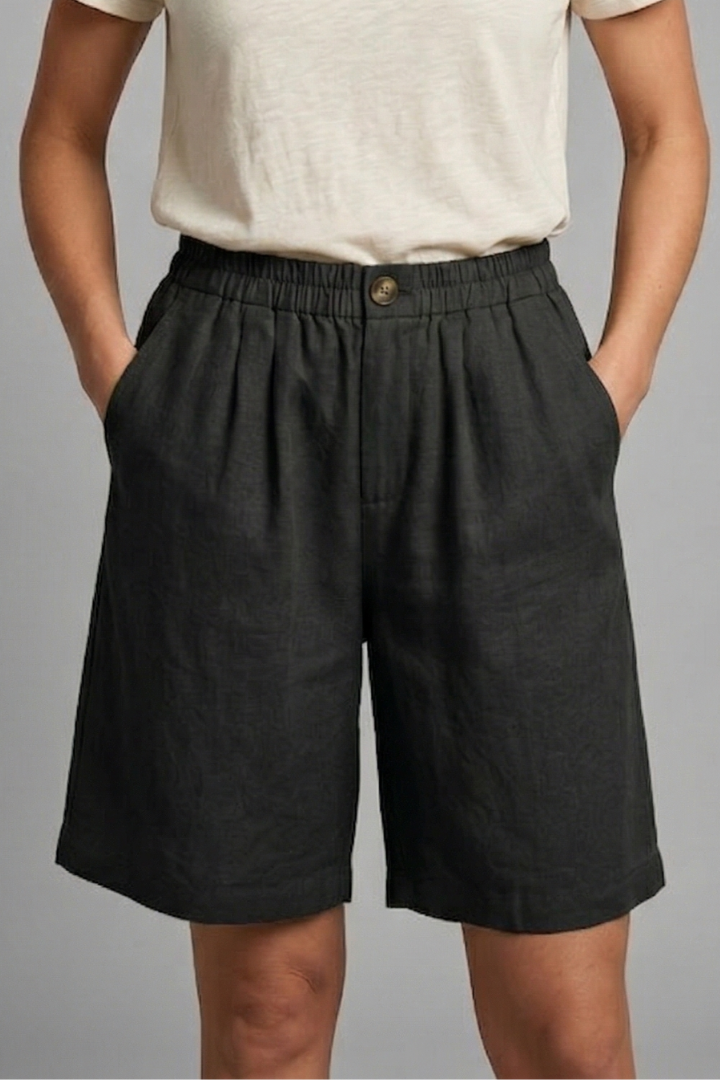 Tallo Wide Leg Linen Shorts