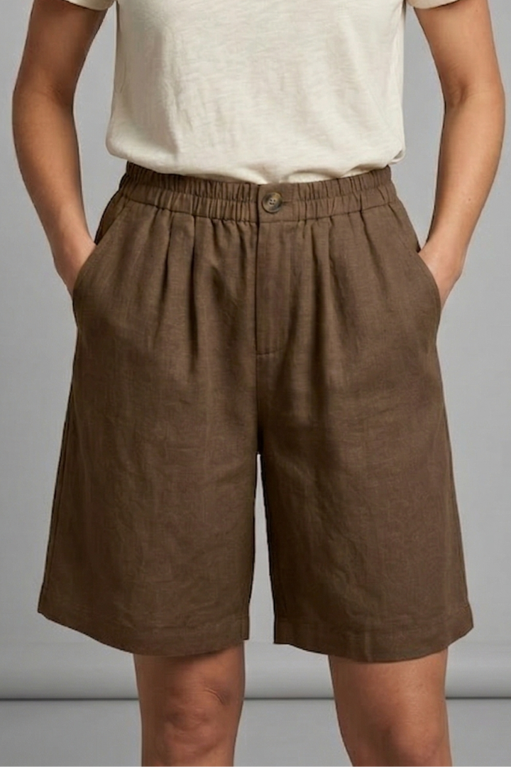 Tallo Wide Leg Linen Shorts