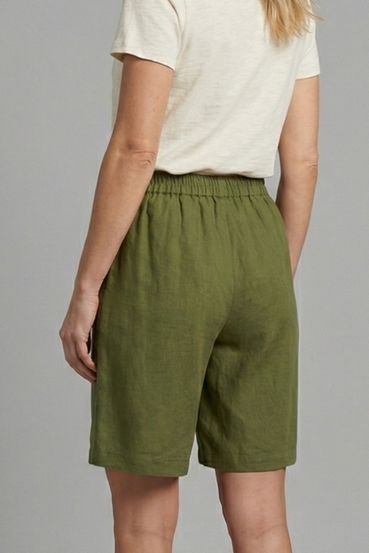 Tallo Wide Leg Linen Shorts