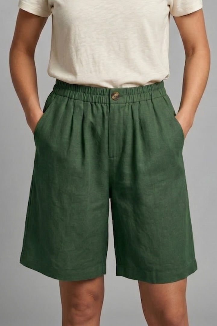 Tallo Wide Leg Linen Shorts