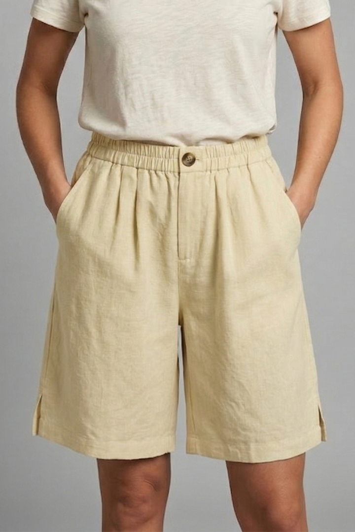Tallo Wide Leg Linen Shorts