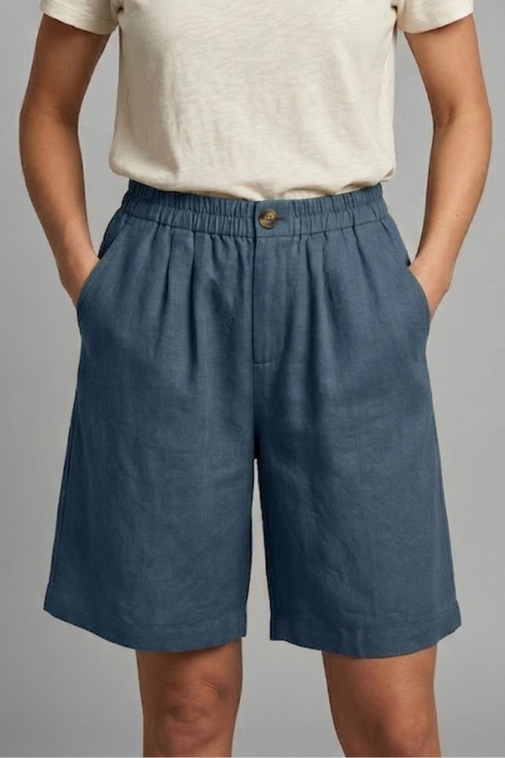 Tallo Wide Leg Linen Shorts