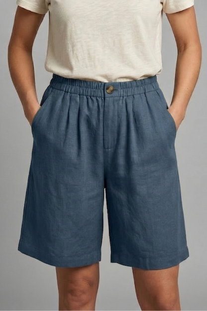 Tallo Wide Leg Linen Shorts