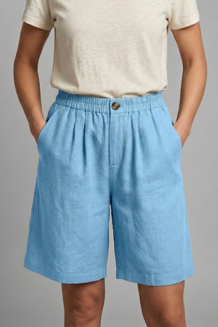 Tallo Wide Leg Linen Shorts