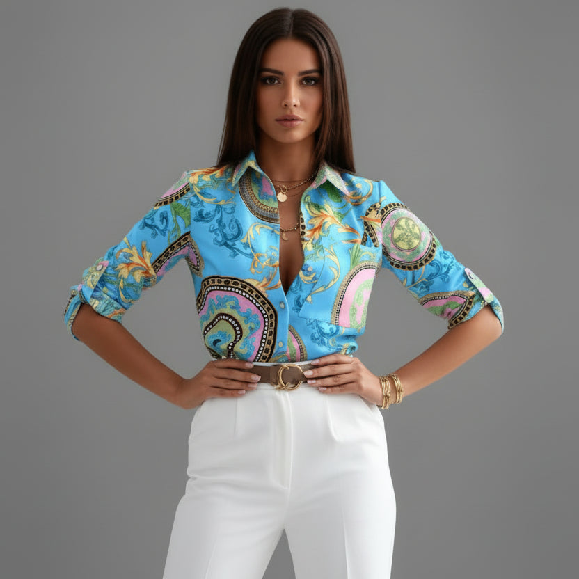 Arvid Printed Linen Shirt