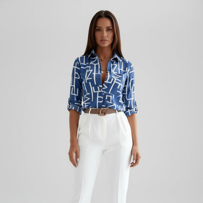 Arvid Printed Linen Shirt
