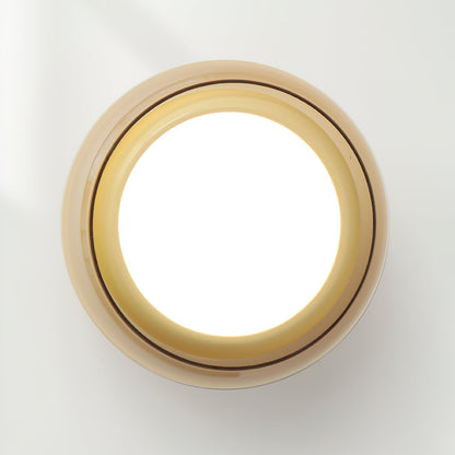 Verdane Retro Glass Flush Mount Ceiling Light | LED Indoor Lamp In Red Cognac or Smoke Grey Glass