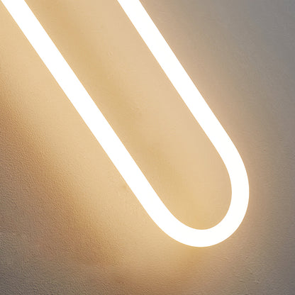 Modern LED Wall Light | Brass and Black Minimalist Looped Wall Lamp In Two Full Loop Lengths