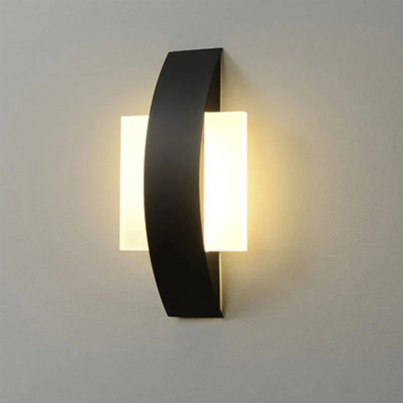 Acrylic Wall Lamp | Minimalist Ambient Lighting In Round or Square, In Black or White Finish