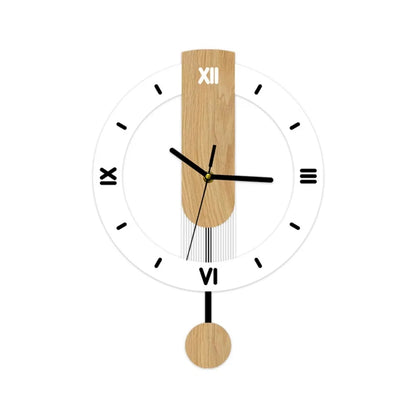 Minimalist Pendulum Wall Clock | Modern Acrylic And Wood Design In Four Dial Face Variations