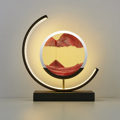 Dunefall Quicksand LED Table Lamp | Flowing Sand Art Lamp For Desks, Offices and Home Bedsides