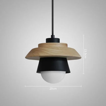 Nordic Wood Pendant Light | Colourful Macaron Design In Five Shades and Two Light Settings