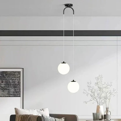 Globara Pendant Light | Nordic Modern Glass Globe Design In One or Two Globe Head Configurations