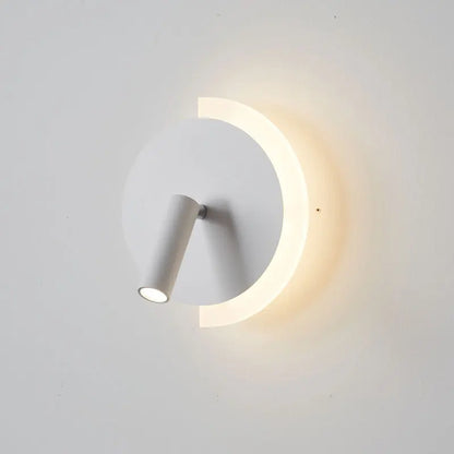 Crescara Wall Light | Modern LED Bedside Design With A Crescent Glow and Focused Spotlight Beam