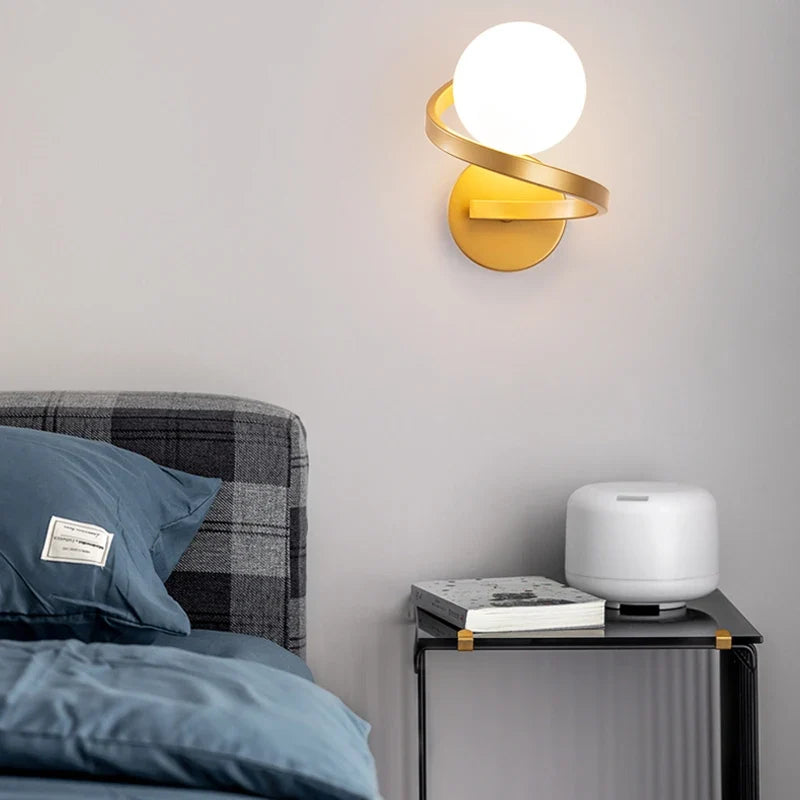 Spirona Wall Light | Modern Dual LED Globe Design In Single or Double Globe Configurations
