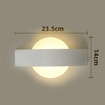 Acrylic Wall Lamp | Minimalist Ambient Lighting In Round or Square, In Black or White Finish