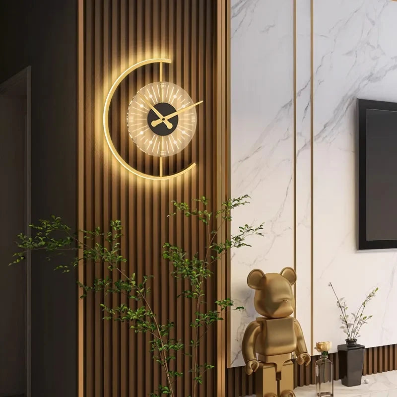 Chronova Wall Lamp Clock | Post Modern LED Sconce With An Integrated Clock Face For Bedrooms